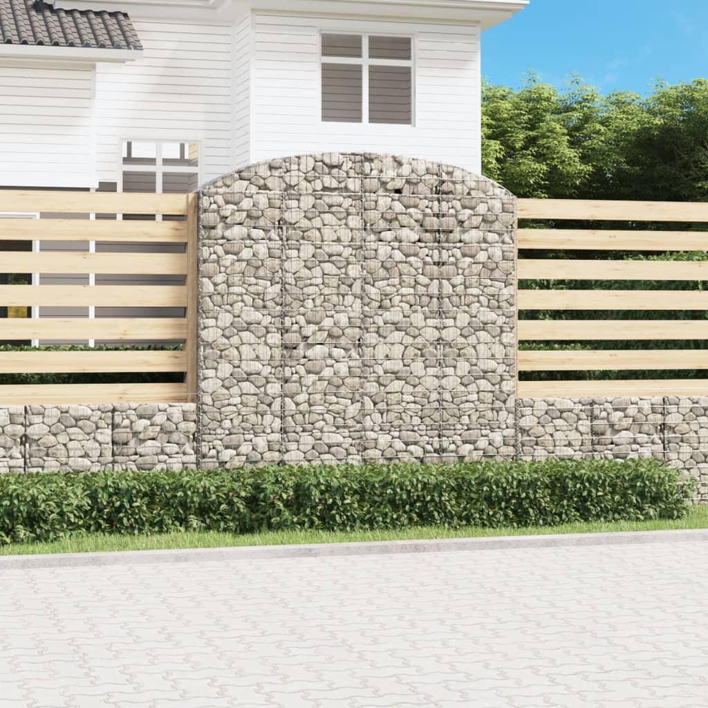 vidaXL Coș gabion arcuit 200x50x200/220 cm fier galvanizat