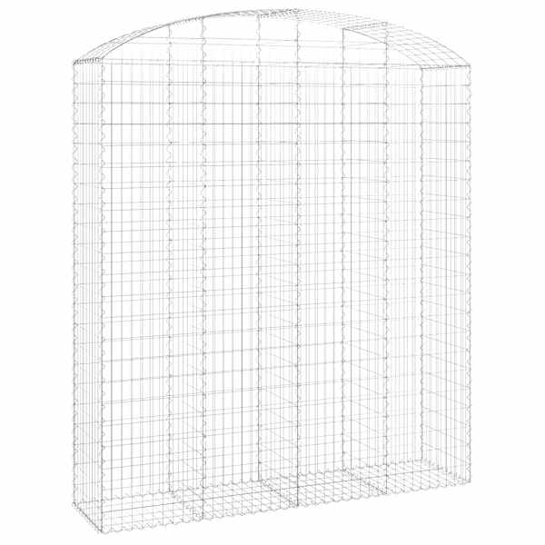 vidaXL kaarekujuline gabioonkorv, 200x50x220/240 cm, tsingitud raud