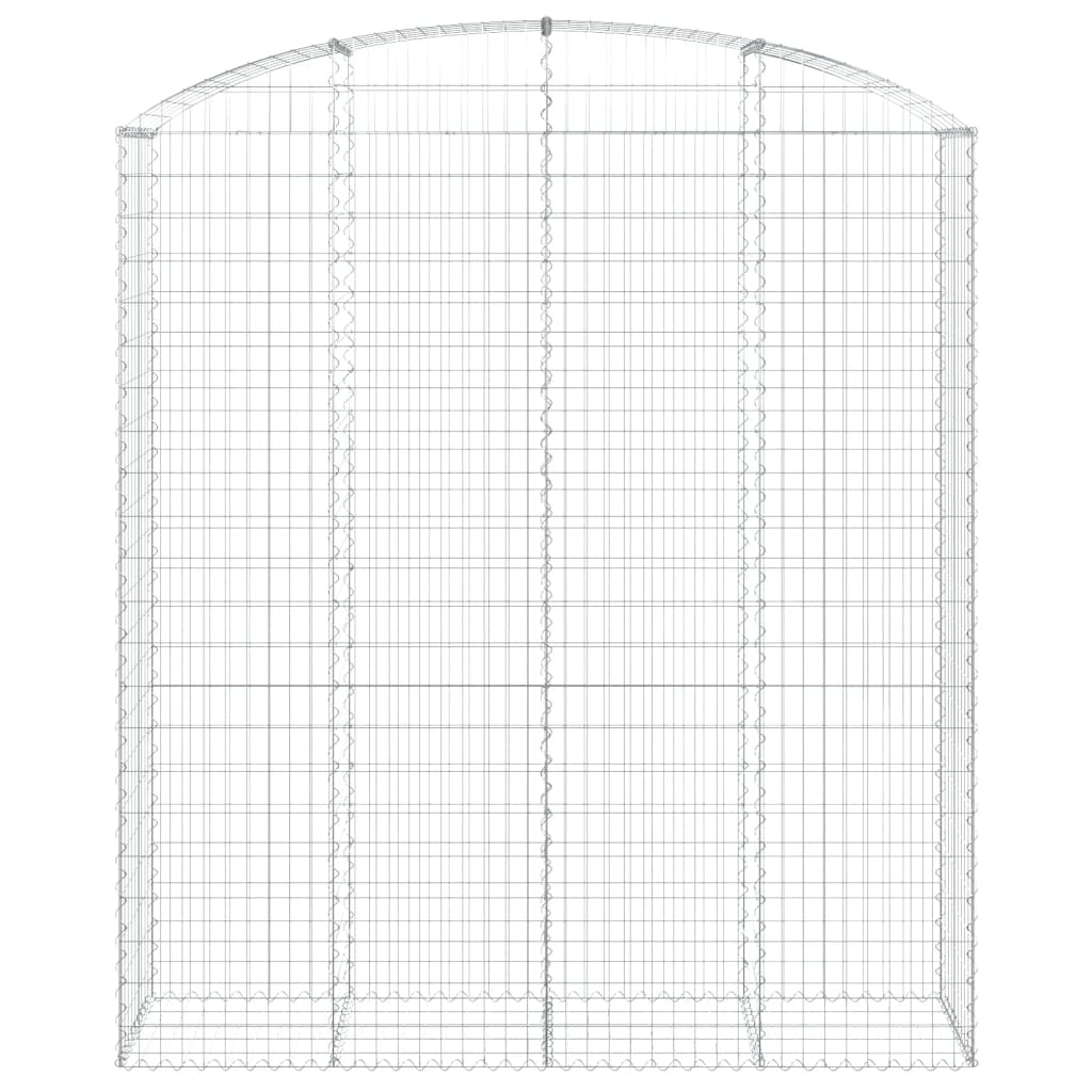 vidaXL Schanskorf gewelfd 200x50x220/240 cm gegalvaniseerd ijzer afbeelding