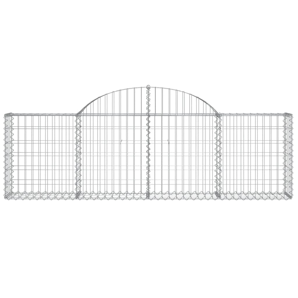 vidaXL Schanskorf gewelfd 200x30x60/80 cm gegalvaniseerd ijzer afbeelding