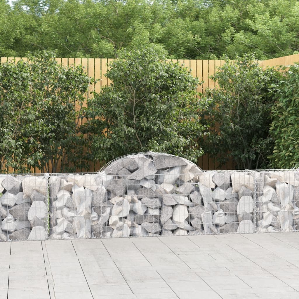 Coș gabion arcuit 200x30x60/80 cm fier galvanizat