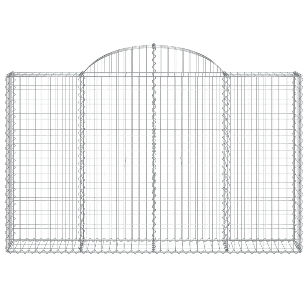vidaXL Schanskorf gewelfd 200x30x120/140 cm gegalvaniseerd ijzer afbeelding