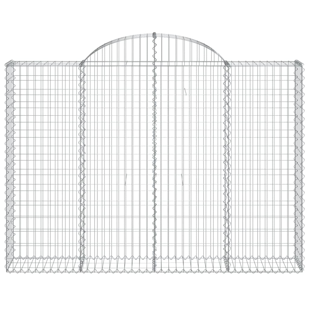vidaXL íves horganyzott vas gabion kosár 200x30x140/160 cm