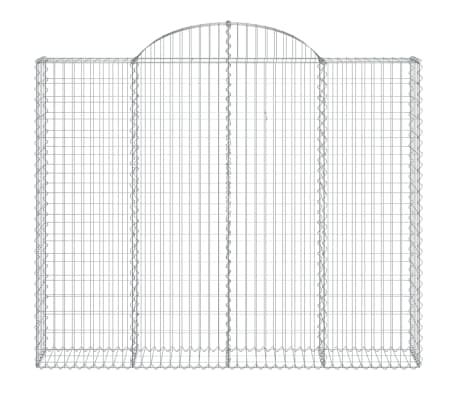 vidaXL Išlenktas gabiono krepšys, 200x30x160/180 cm, geležis