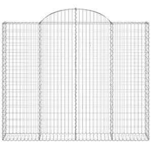 vidaXL Išlenktas gabiono krepšys, 200x30x160/180 cm, geležis