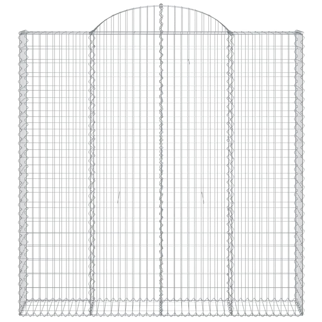 vidaXL Schanskorf gewelfd 200x30x200/220 cm gegalvaniseerd ijzer afbeelding