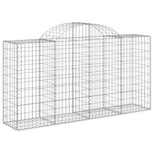 vidaXL kaarekujuline gabioonkorv, 200x50x100/120 cm, tsingitud raud