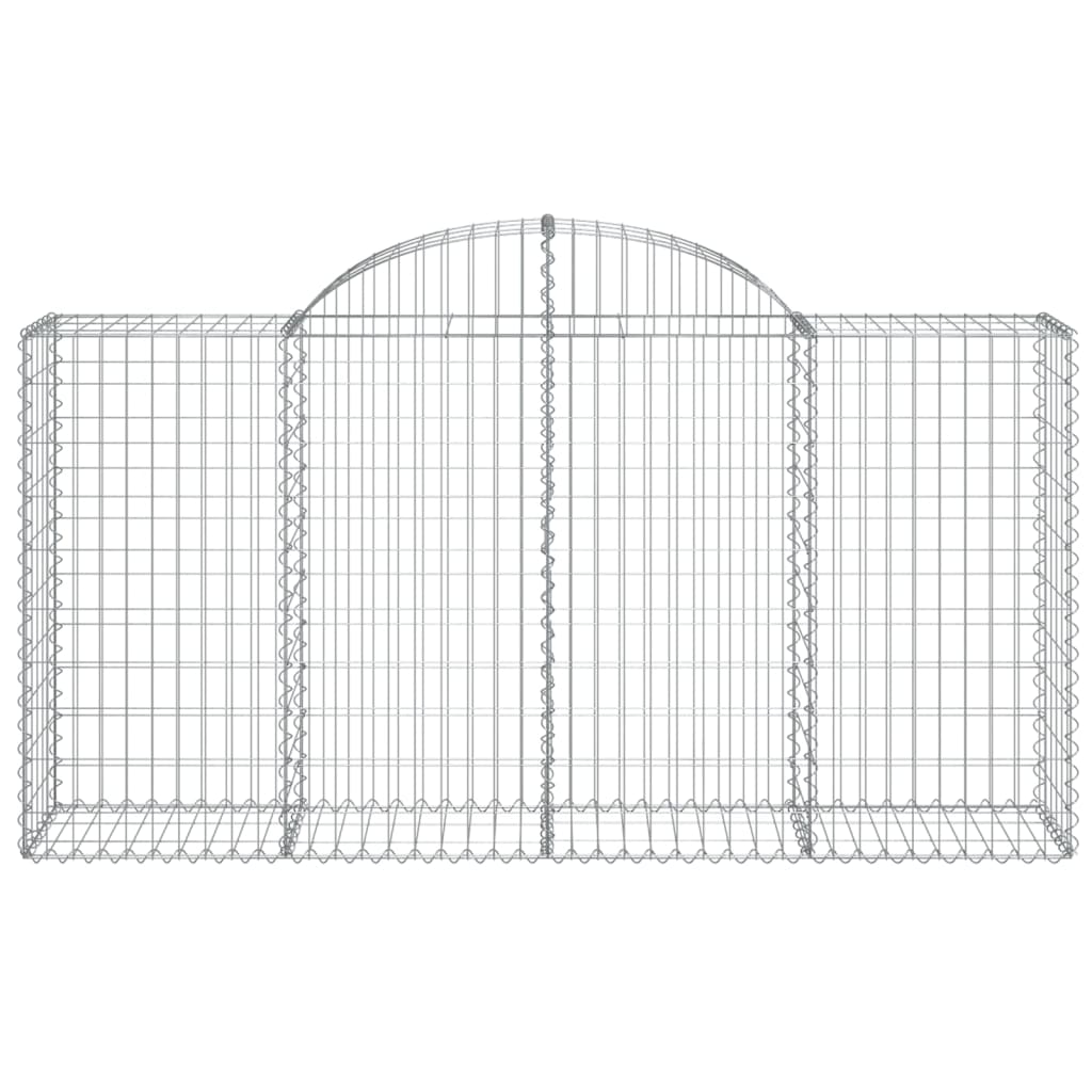 vidaXL íves horganyzott vas gabion kosár 200x50x100/120 cm