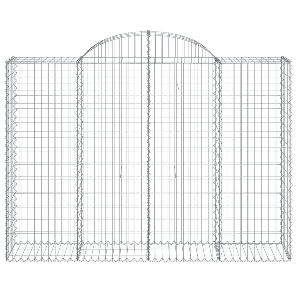 vidaXL Oblúkový gabionový kôš 200x50x140/160 cm pozinkované železo