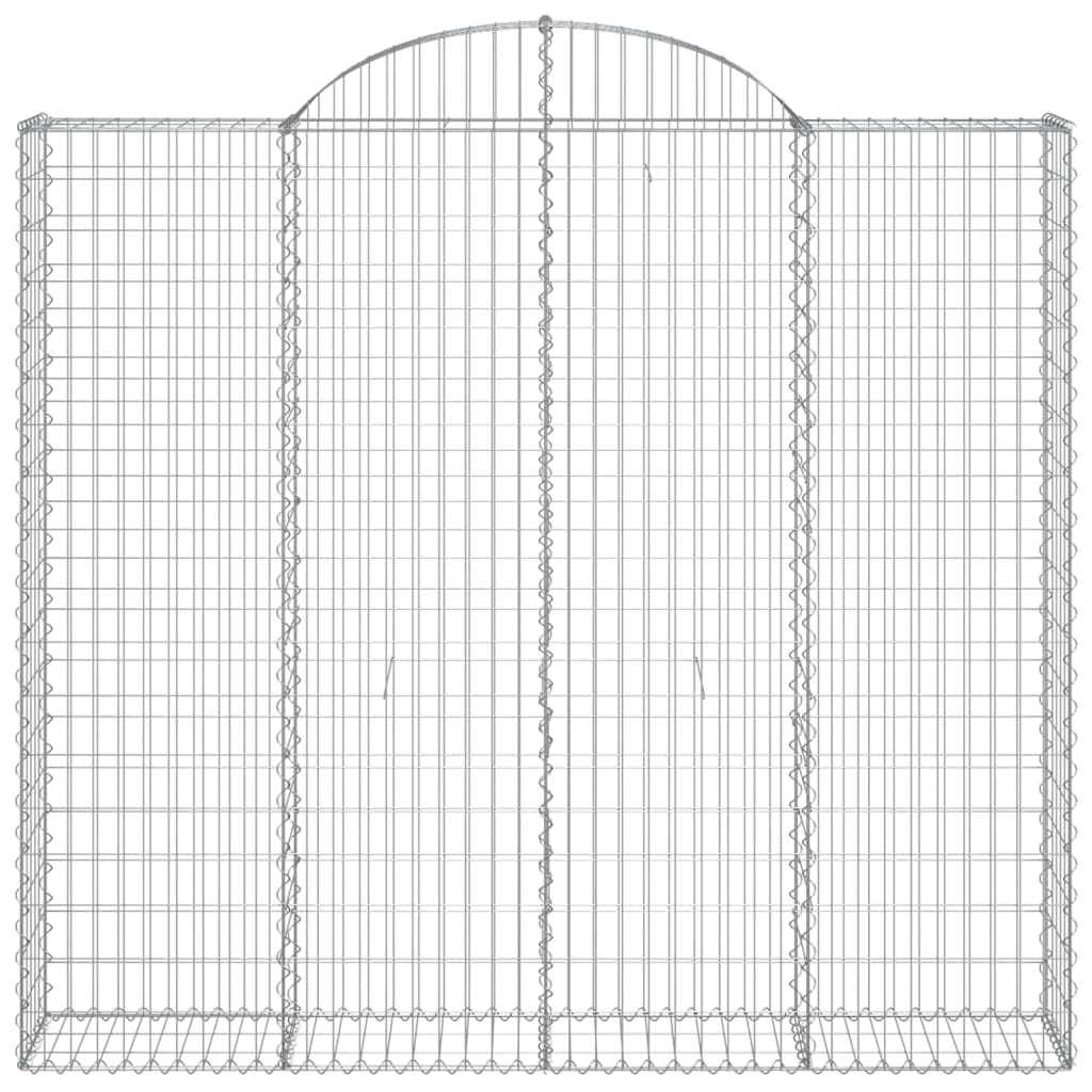 vidaXL íves horganyzott vas gabion kosár 200x50x180/200 cm