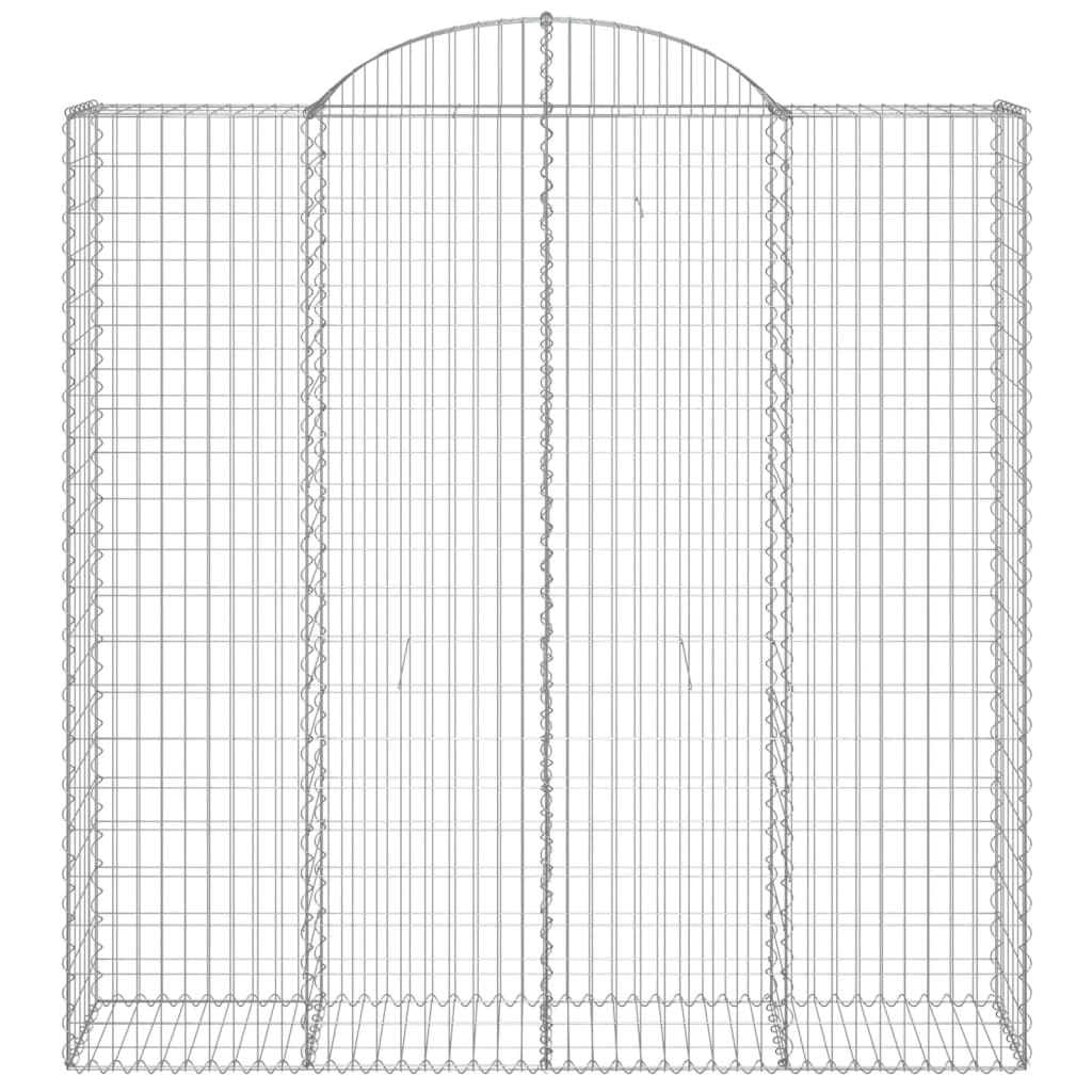 vidaXL Schanskorf gewelfd 200x50x200/220 cm gegalvaniseerd ijzer afbeelding