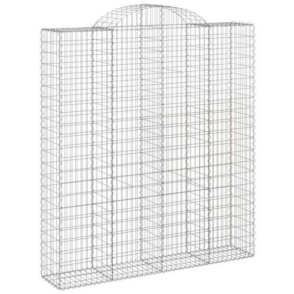vidaXL kaarekujuline gabioonkorv, 200x50x220/240 cm, tsingitud raud