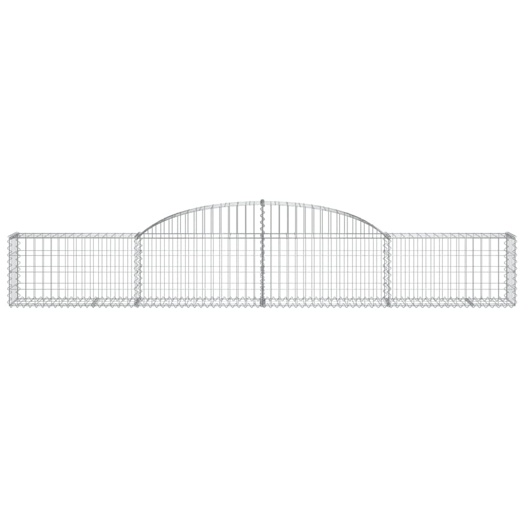 vidaXL Schanskorf gewelfd 300x30x40/60 cm gegalvaniseerd ijzer afbeelding