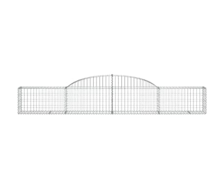 vidaXL Panier de gabions arqu&eacute; 300x30x40/60 cm Fer galvanis&eacute;