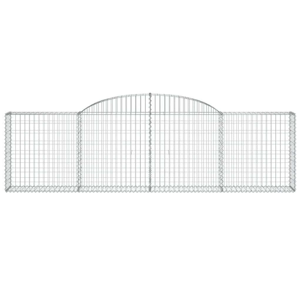 vidaXL Coș gabion arcuit, 300x30x80/100 cm, fier galvanizat