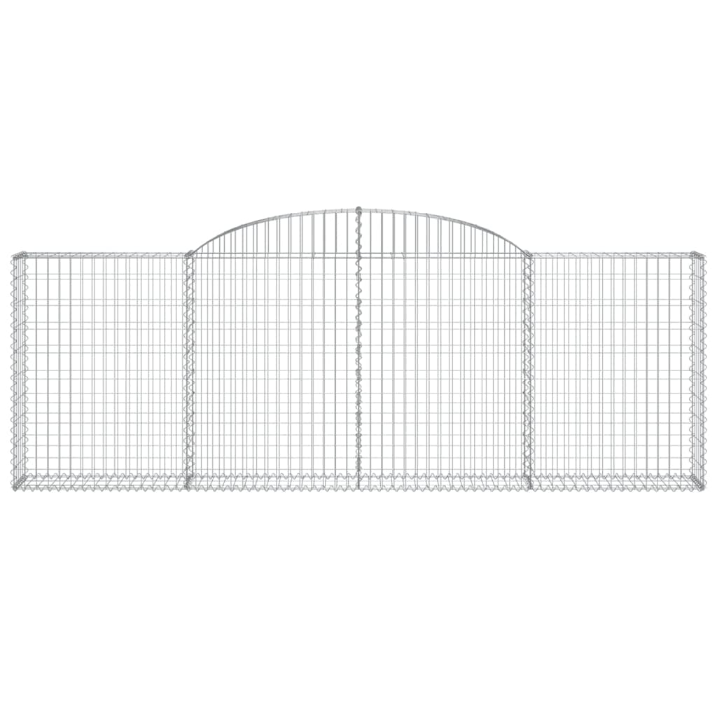 vidaXL Schanskorf gewelfd 300x30x100/120 cm gegalvaniseerd ijzer afbeelding