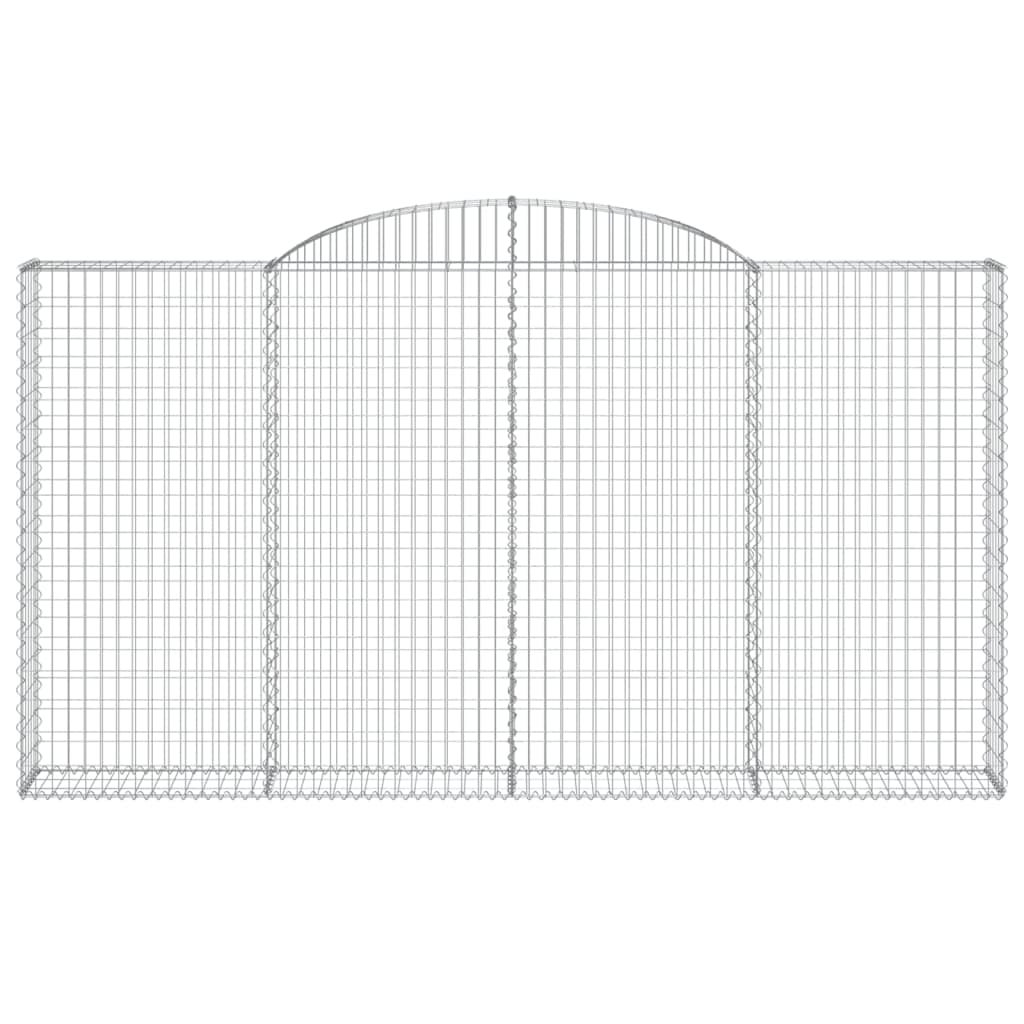 vidaXL Schanskorf gewelfd 300x30x160/180 cm gegalvaniseerd ijzer afbeelding