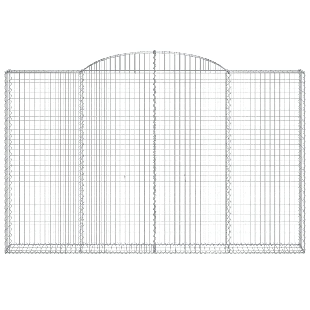 vidaXL Schanskorf gewelfd 300x30x180/200 cm gegalvaniseerd ijzer afbeelding