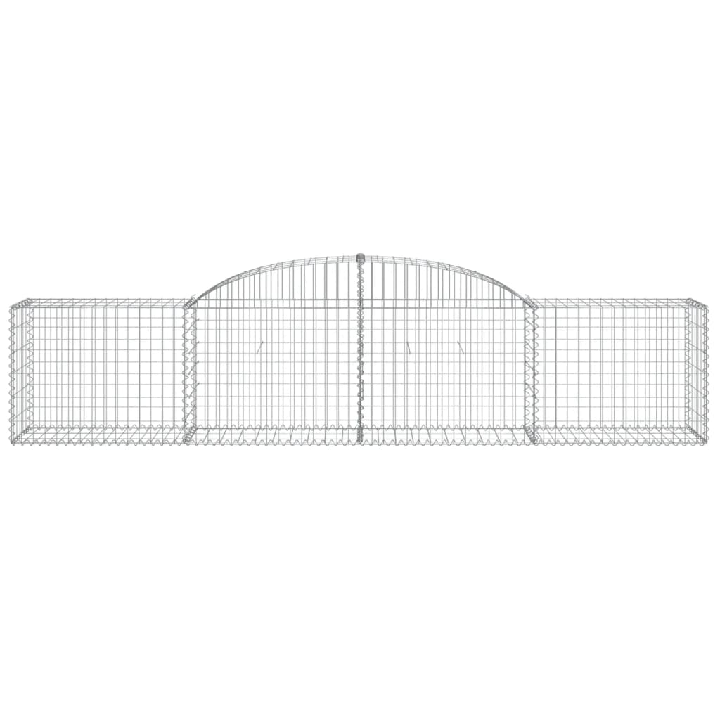 vidaXL Coș gabion arcuit, 300x50x60/80 cm, fier galvanizat