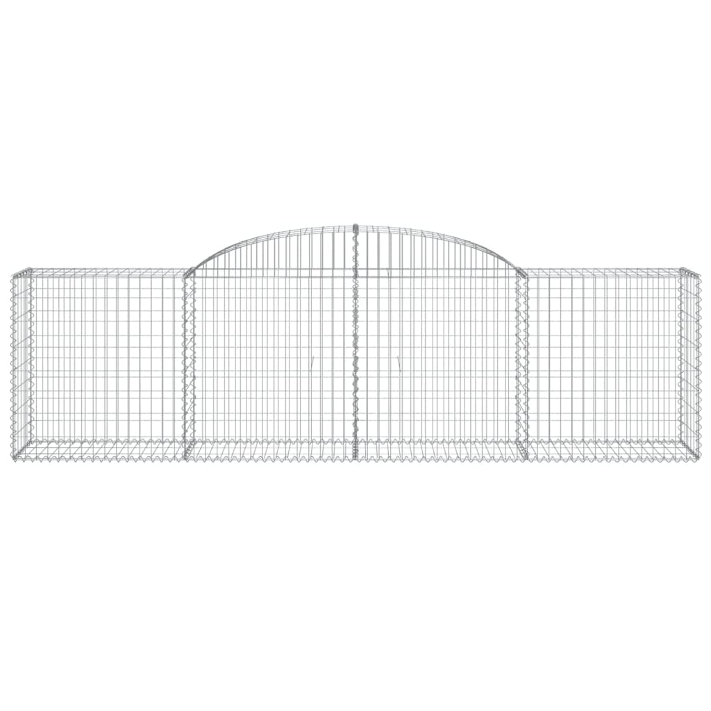 vidaXL Coș gabion arcuit, 300x50x80/100 cm, fier galvanizat