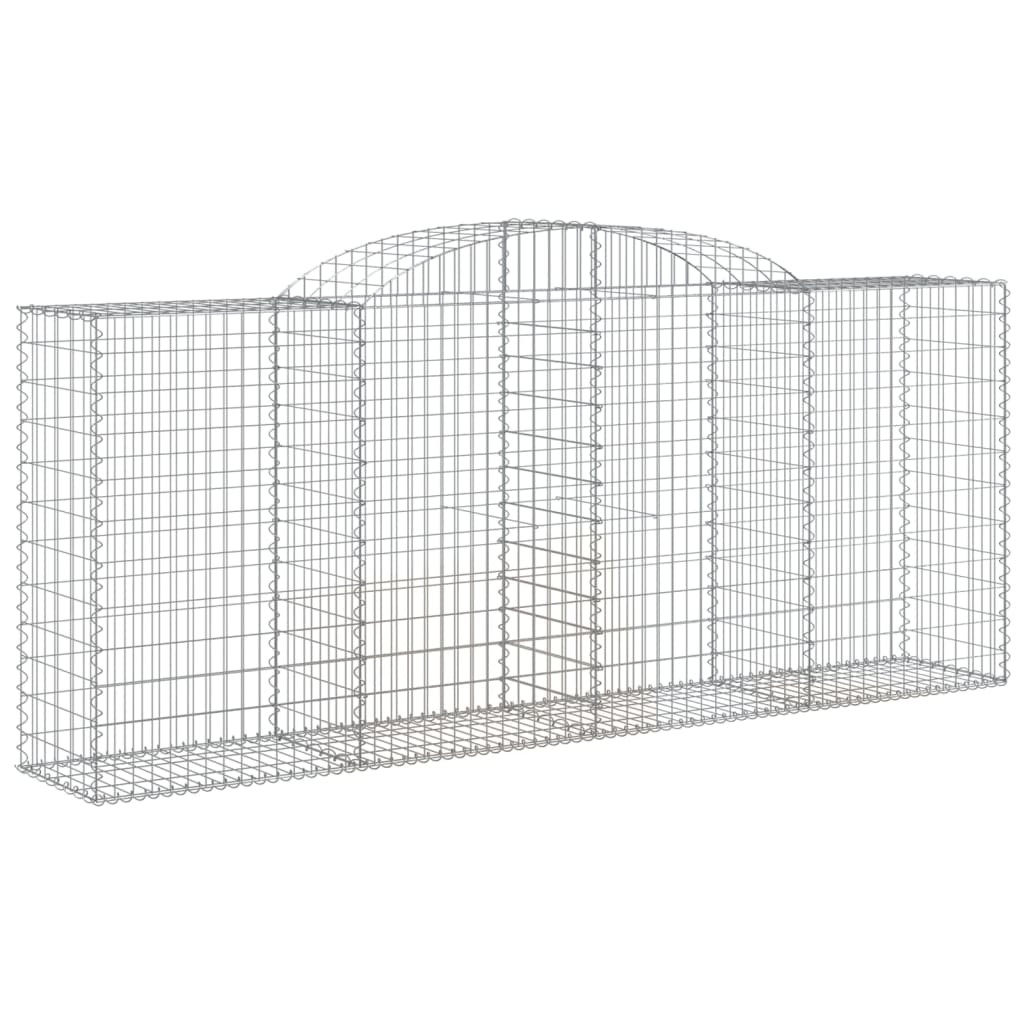 vidaXL Klenutý gabionový koš 300 x 50 x 120/140 cm pozinkované železo