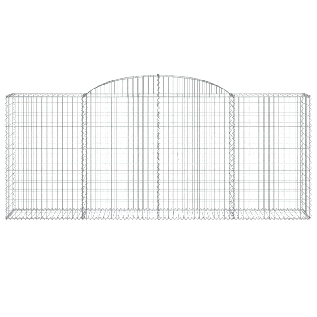 vidaXL Schanskorf gewelfd 300x50x120/140 cm gegalvaniseerd ijzer afbeelding