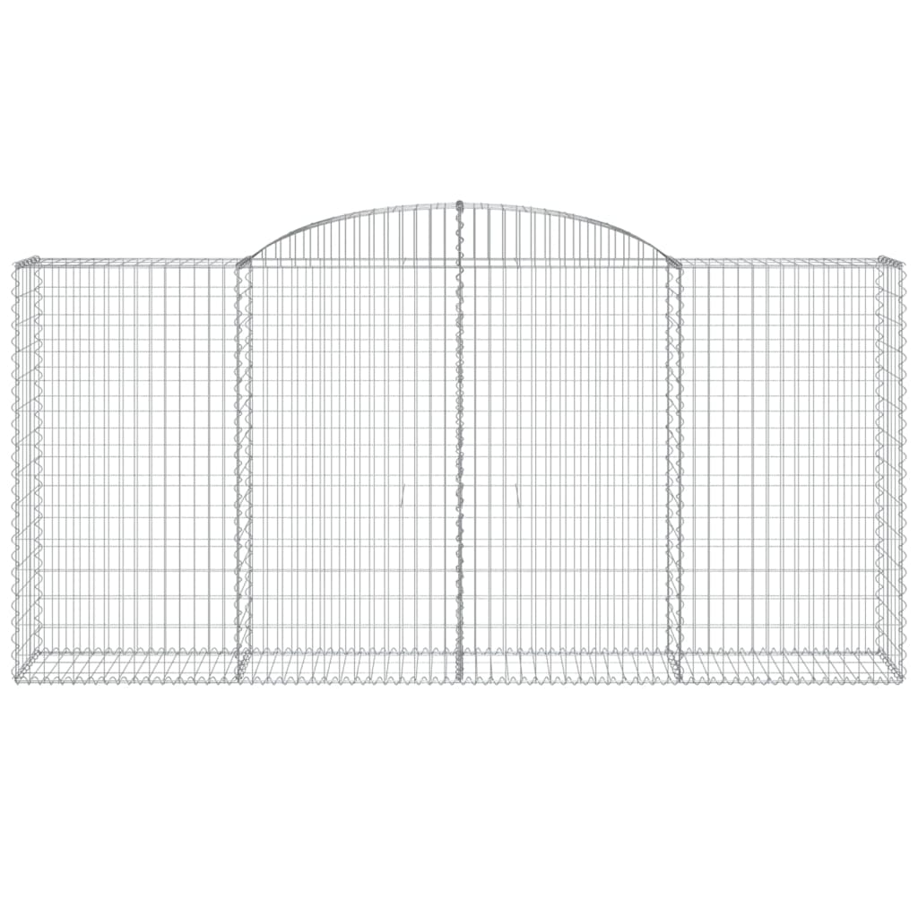 vidaXL Coș gabion arcuit, 300x50x140/160 cm, fier galvanizat