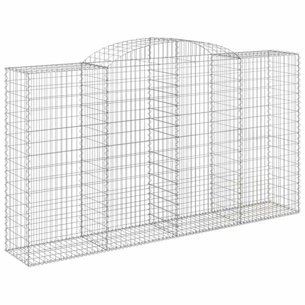 vidaXL kaarekujuline gabioonkorv, 300x50x160/180 cm, tsingitud raud