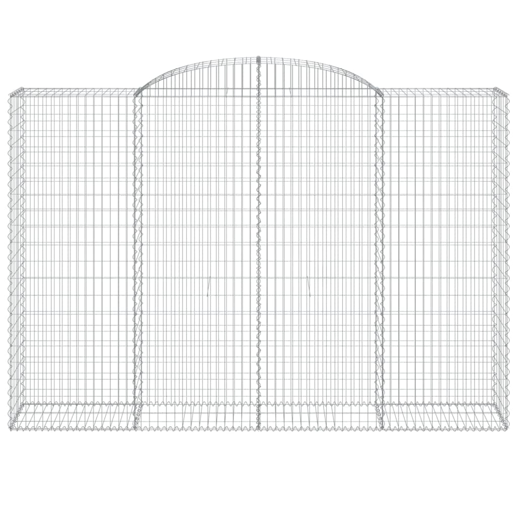 vidaXL Coș gabion arcuit, 300x50x200/220 cm, fier galvanizat