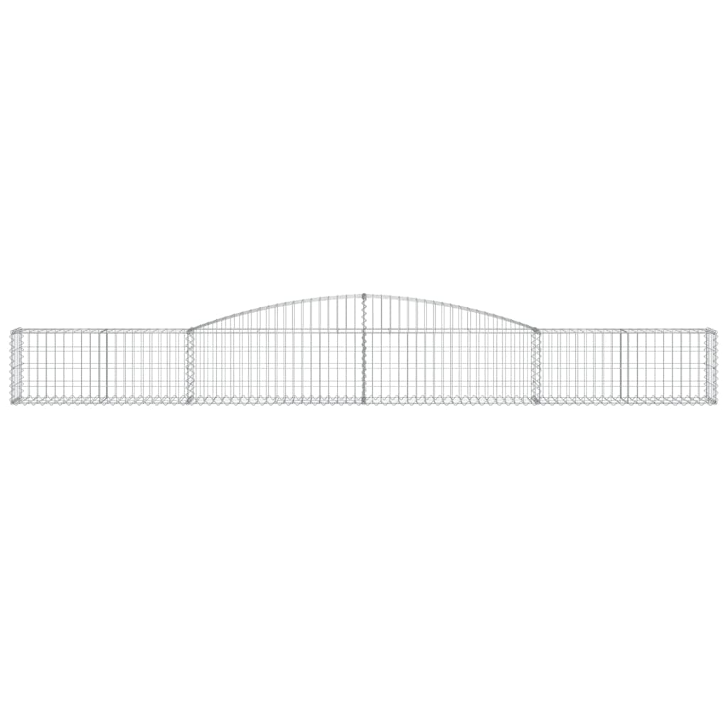 vidaXL íves horganyzott vas gabion kosár 400x30x40/60 cm