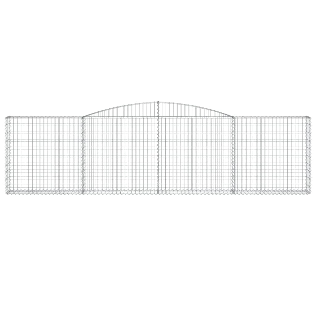 vidaXL íves horganyzott vas gabion kosár 400x30x100/120 cm