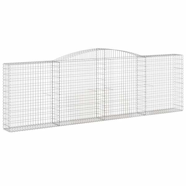 vidaXL kaarekujuline gabioonkorv, 400x30x120/140 cm, tsingitud raud