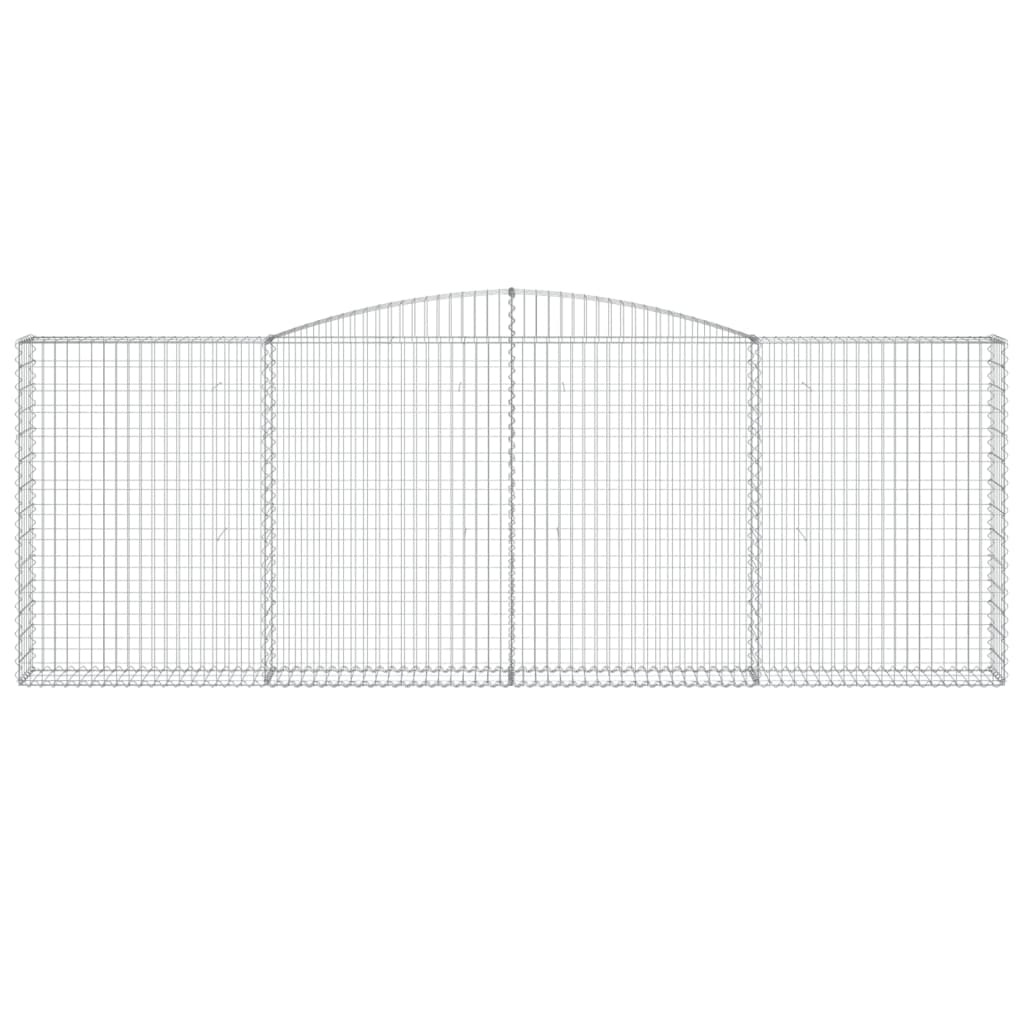 vidaXL Coș gabion arcuit, 400x30x140/160 cm, fier galvanizat