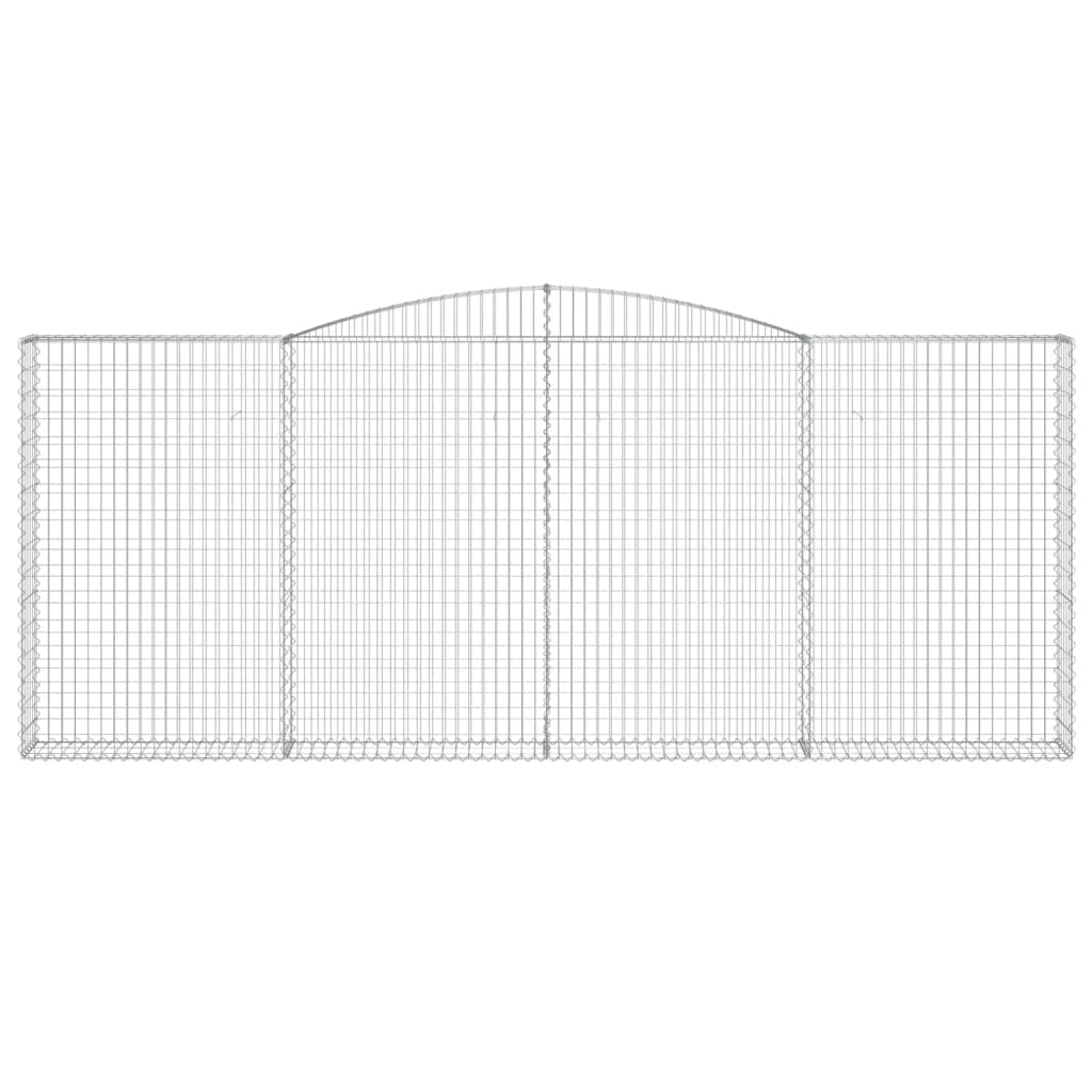 vidaXL Schanskorf gewelfd 400x30x160/180 cm gegalvaniseerd ijzer afbeelding