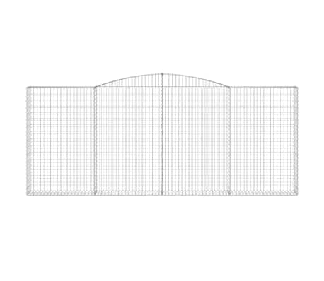 vidaXL Panier de gabions arqu&eacute; 400x30x160/180 cm Fer galvanis&eacute;
