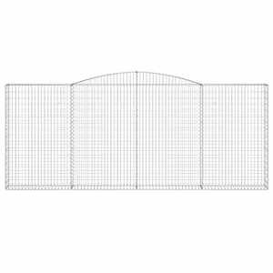 vidaXL Panier de gabions arqu&eacute; 400x30x160/180 cm Fer galvanis&eacute;