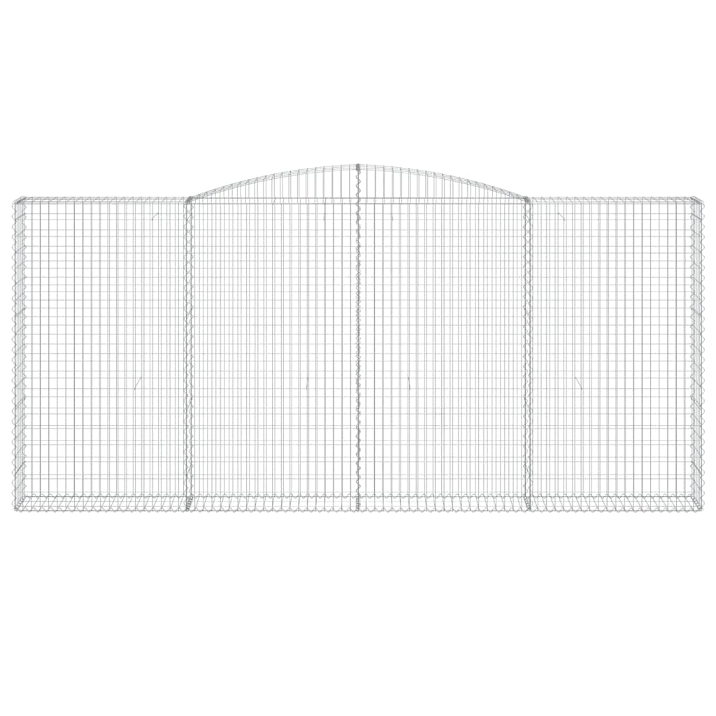 vidaXL Schanskorf gewelfd 400x30x180/200 cm gegalvaniseerd ijzer afbeelding