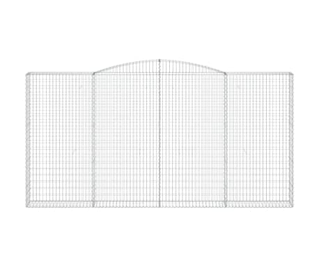 vidaXL Išlenktas gabiono krepšys, 400x30x200/220 cm, geležis