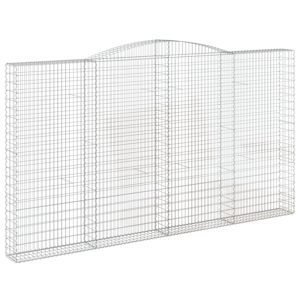 vidaXL Oblúkový gabionový kôš 400x30x220/240 cm pozinkované železo