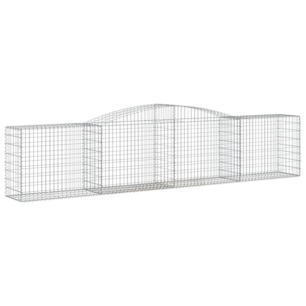 vidaXL kaarekujuline gabioonkorv, 400x50x80/100 cm, tsingitud raud