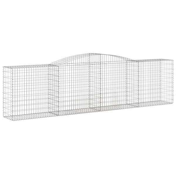 vidaXL kaarekujuline gabioonkorv, 400x50x100/120 cm, tsingitud raud