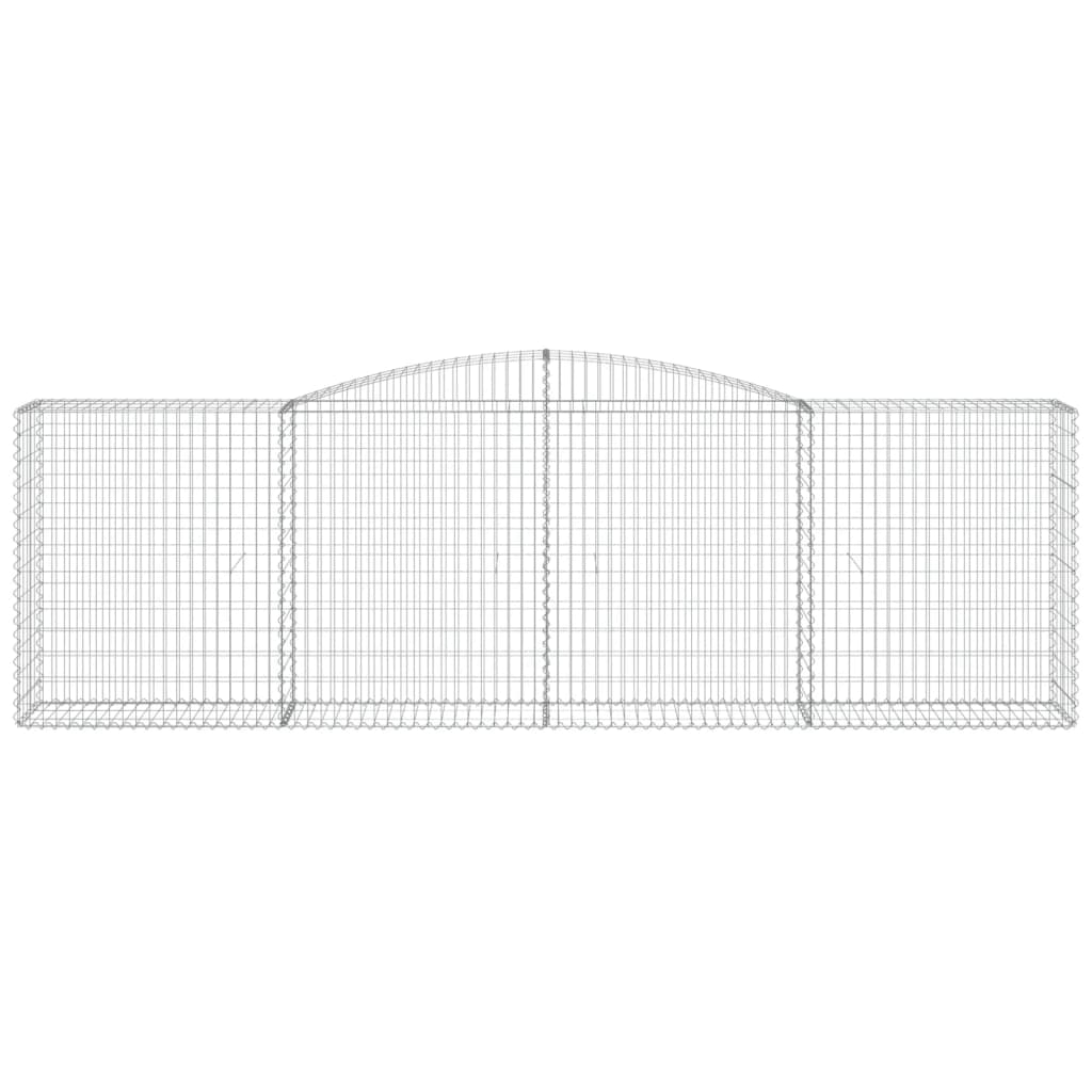 vidaXL Schanskorf gewelfd 400x50x120/140 cm gegalvaniseerd ijzer afbeelding