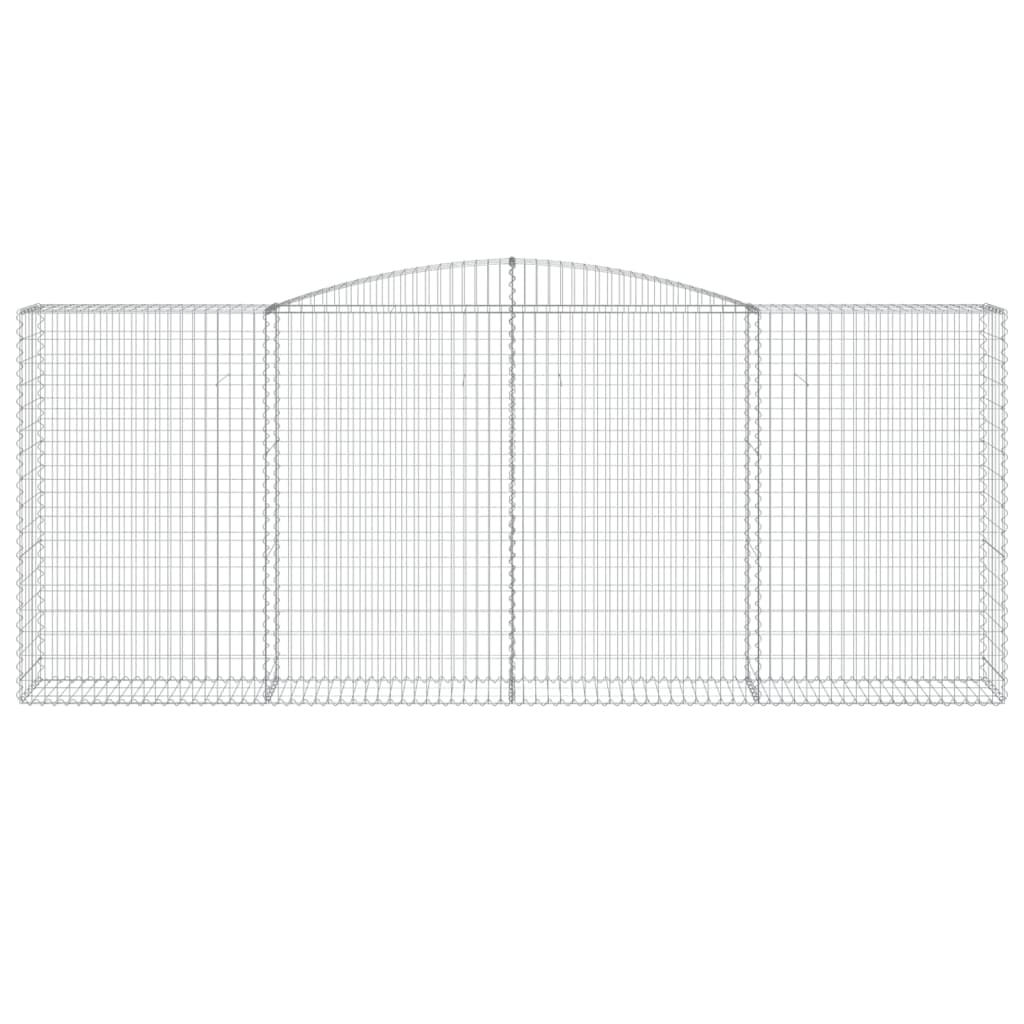 vidaXL íves horganyzott vas gabion kosár 400x50x160/180 cm