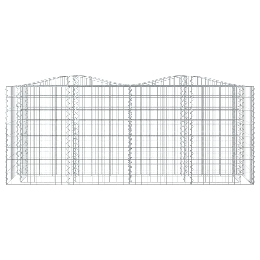 vidaXL Schanskorf gewelfd verhoogd 200x50x100 cm gegalvaniseerd ijzer afbeelding