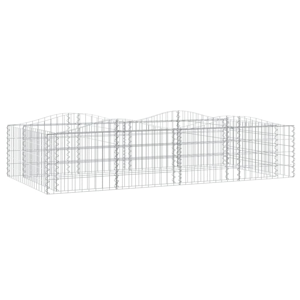 vidaXL Klenutý gabion vyvýšený záhon 200x100x50 cm pozinkované železo