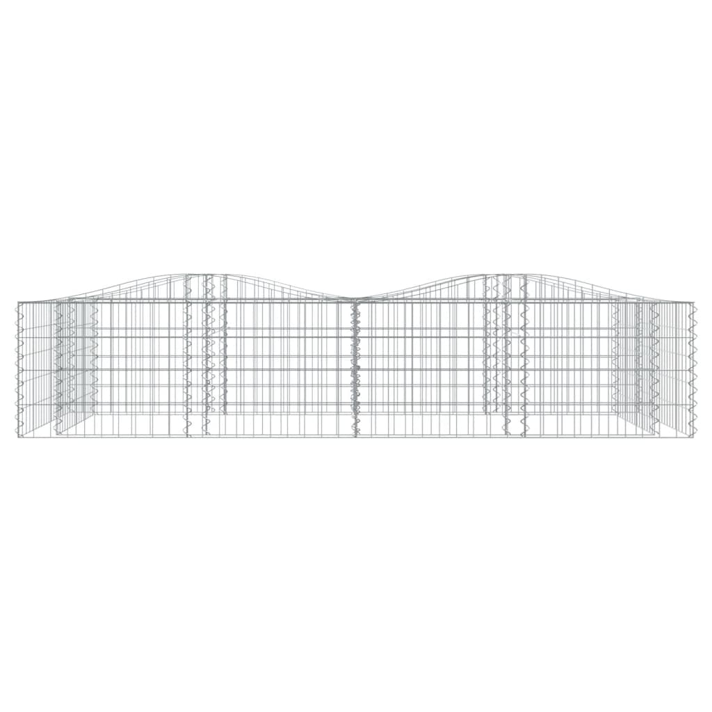 vidaXL Schanskorf gewelfd verhoogd 200x100x50 cm gegalvaniseerd ijzer afbeelding