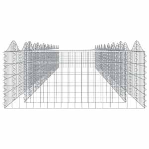 Klenutý gabion vyvýšený záhon 800x100x50 cm pozinkované železo - obrázek 4