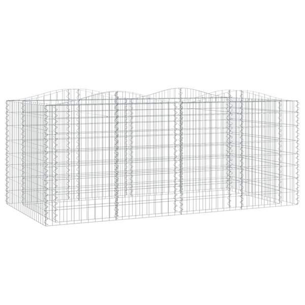 vidaXL kaarekujuline gabioon taimelava, 200x100x100 cm, tsingitud raud