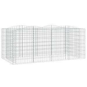 Klenutý gabion vyvýšený záhon 200x100x100 cm pozinkované železo - obrázek 2