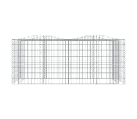 vidaXL Išlenktas aukštas gabiono lovelis, 200x100x100cm, geležis